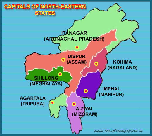 capitals of north-eastern states