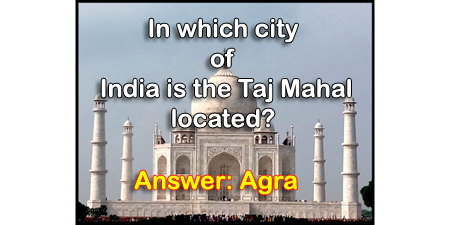 Location of Taj Mahal
