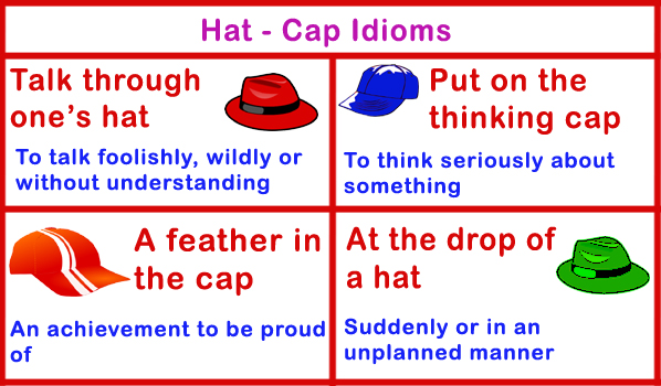 hat or cap idioms and their meaning