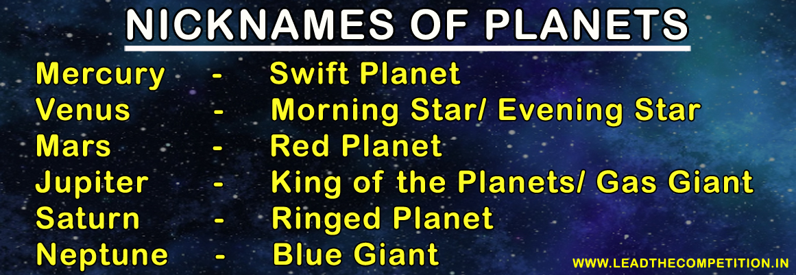 Nicknames of Planets