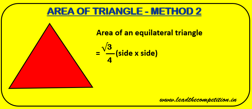 Area of triangle formula two