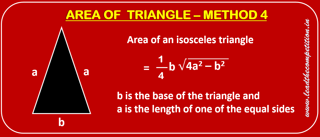 Area of triangle formula four