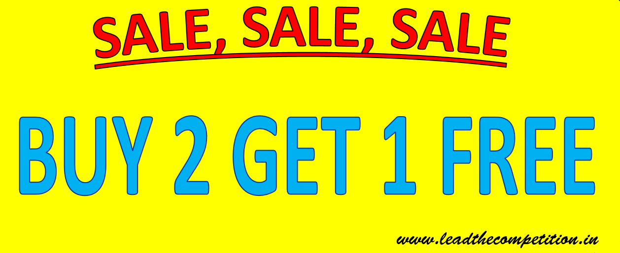sale two plus one free